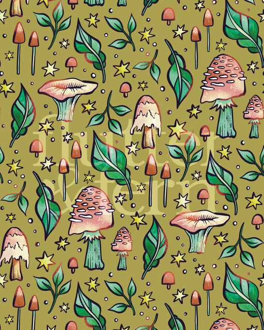 Mushrooms - Colourway Exclusive - Green