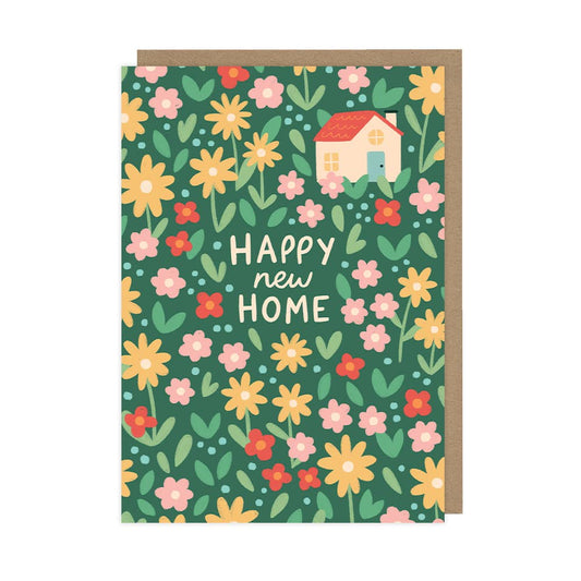 Floral Spring New Home - A6 Card