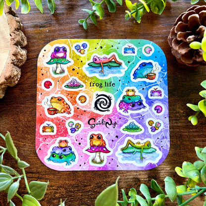 Frog Life - Rainbow - Sticker Sheet