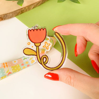 Spring Patchwork - Lanyard Keychain