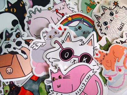 Pink Cat - Sticker