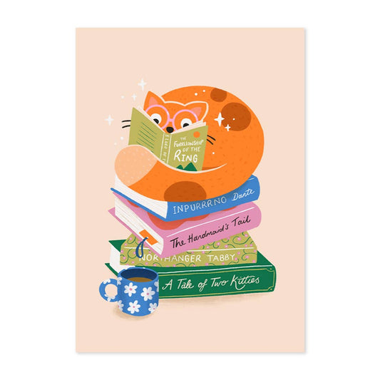 Reading Cat - A3 Print