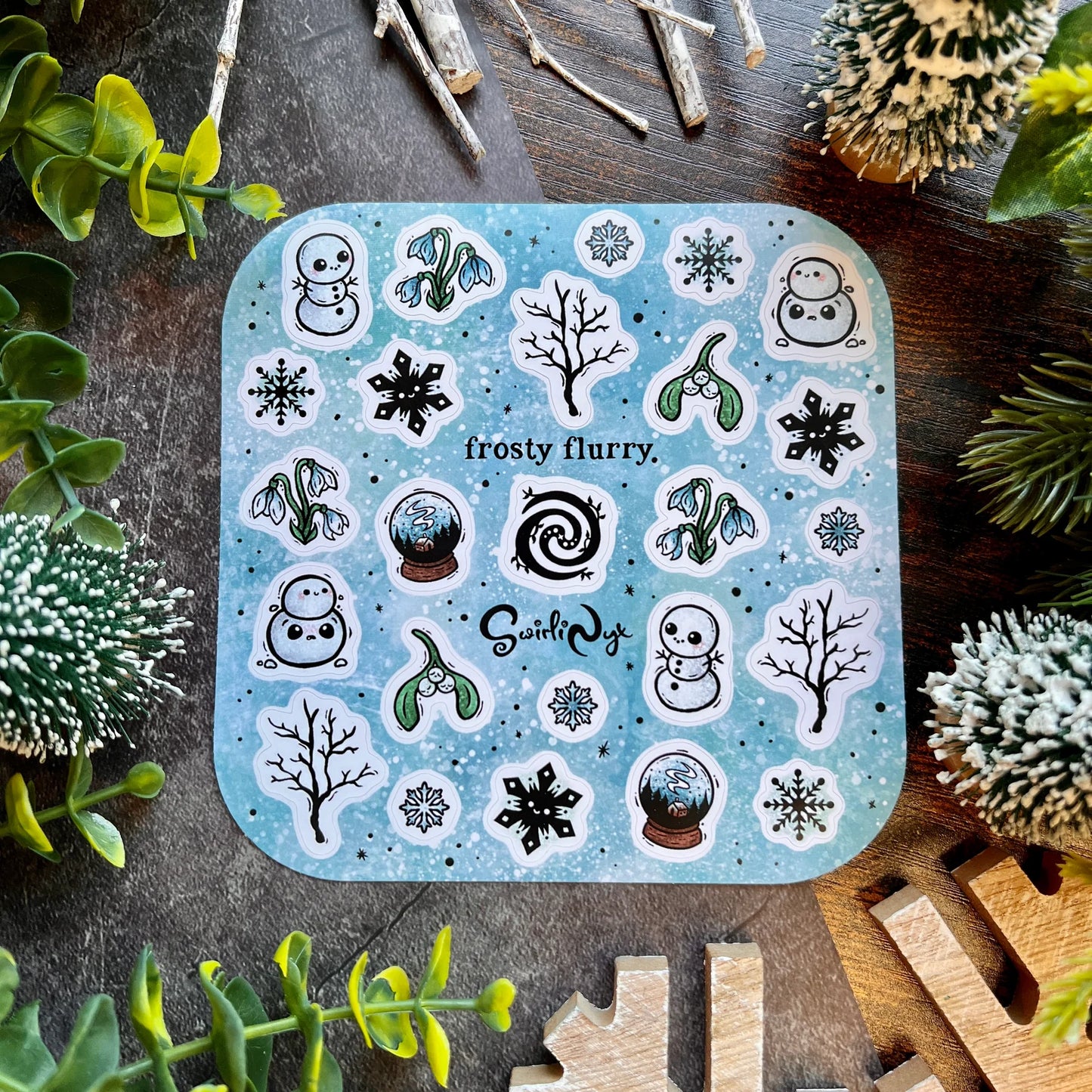 Blue Frosty Flurry - Sticker Sheet