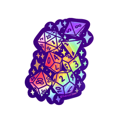 Gamer D20 Board Game Dice - Sticker