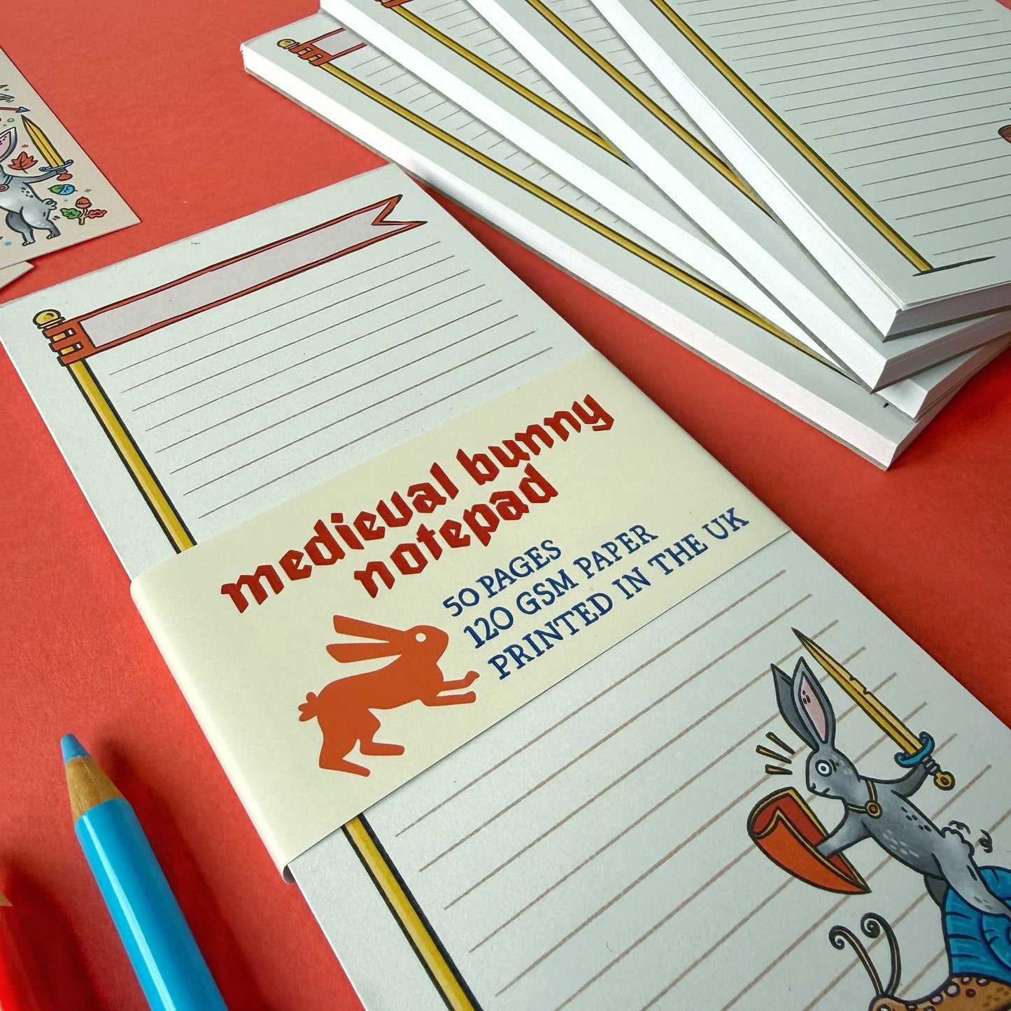 Duelling Bunnies Medieval - DL Notepad