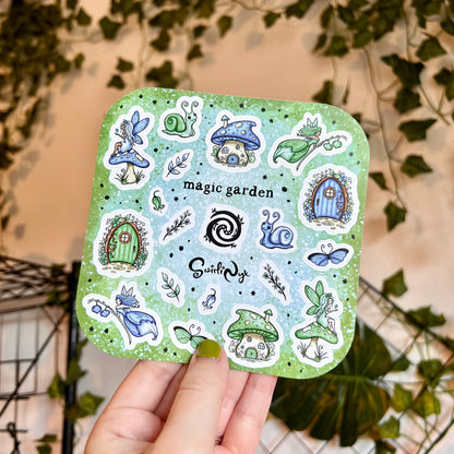 Magic Garden - Blue - Sticker Sheet