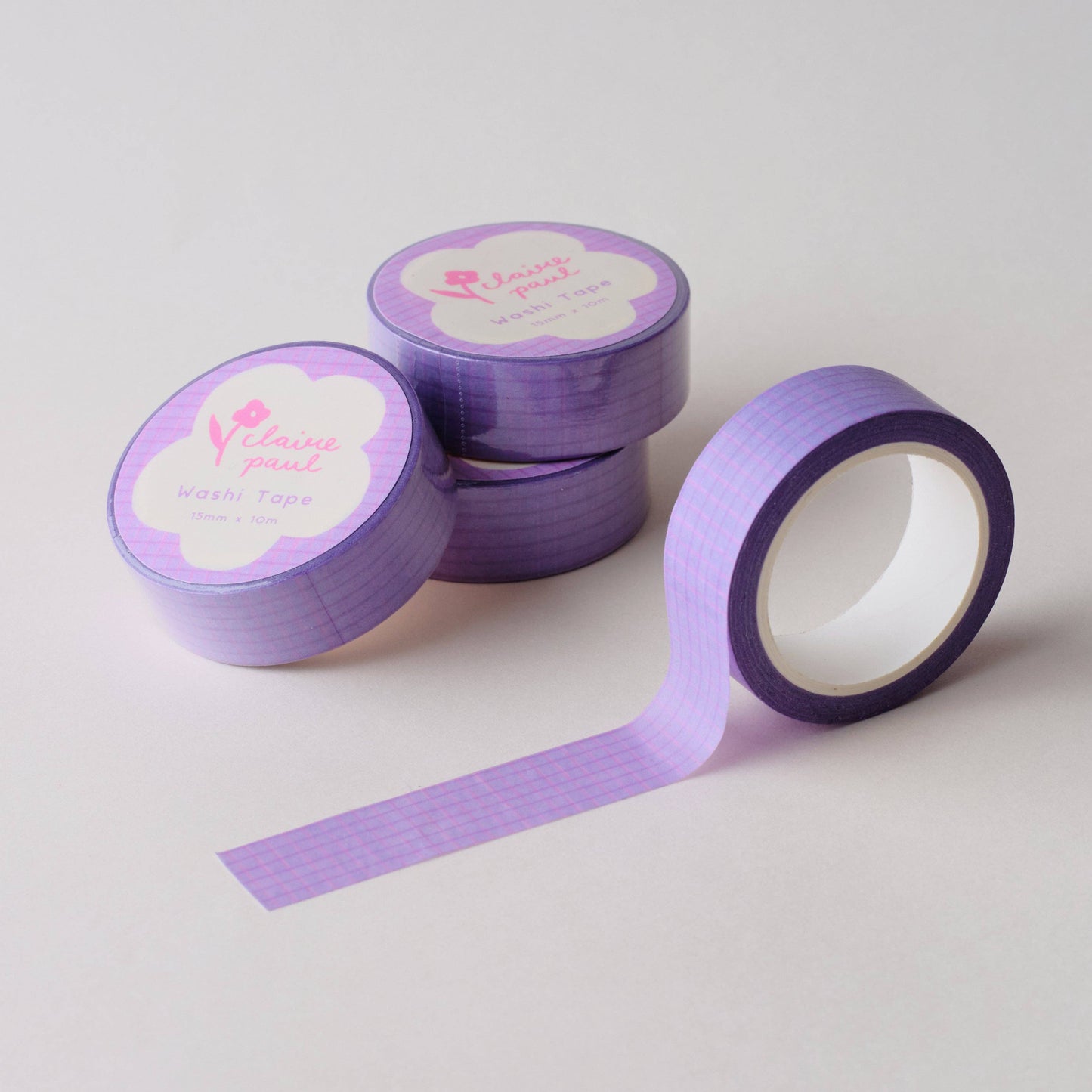 Purple Grid - Washi Tape