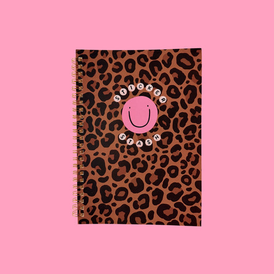 Sticker Stash Leopard - A5 Sticker Keeper