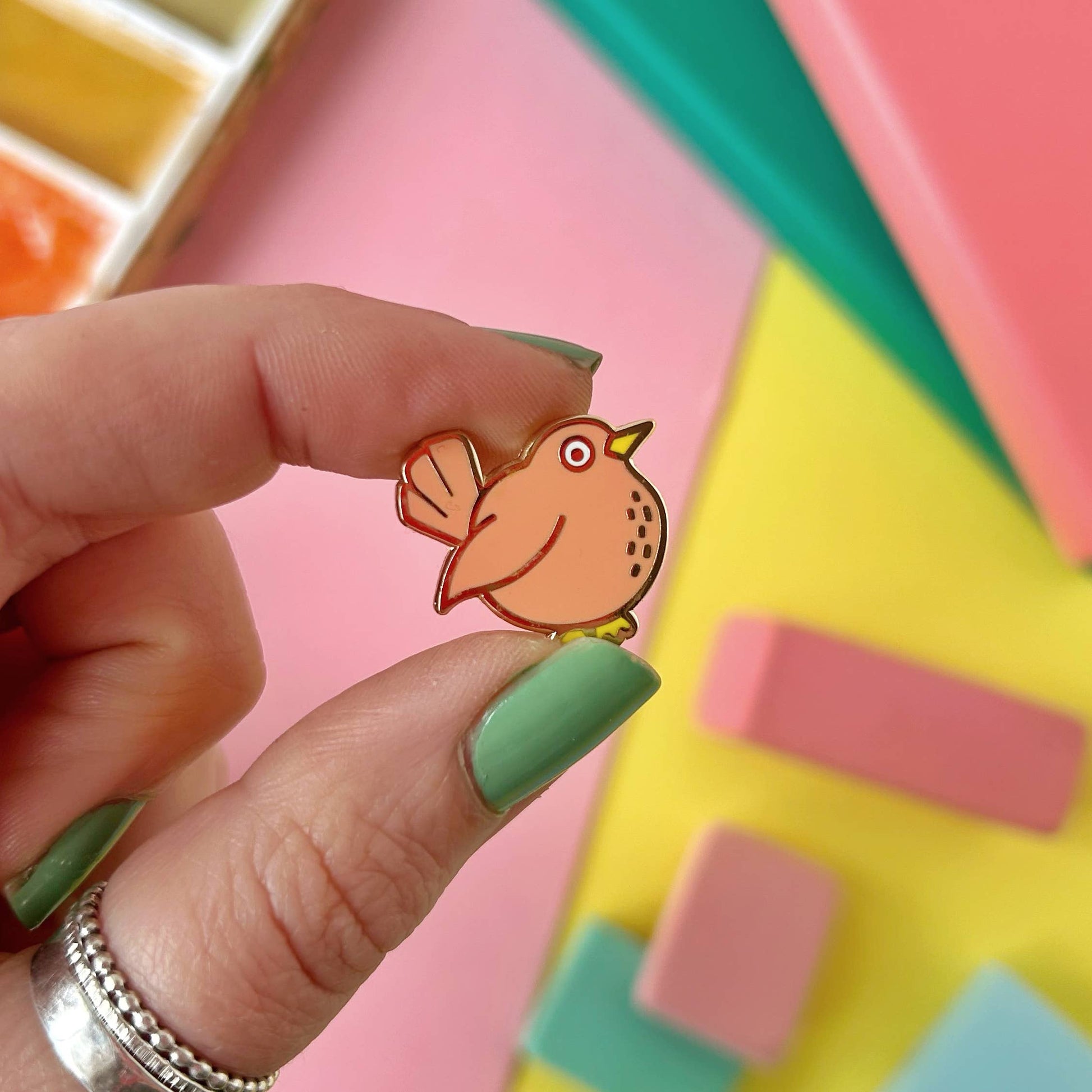 Pink Bird - Enamel Pin