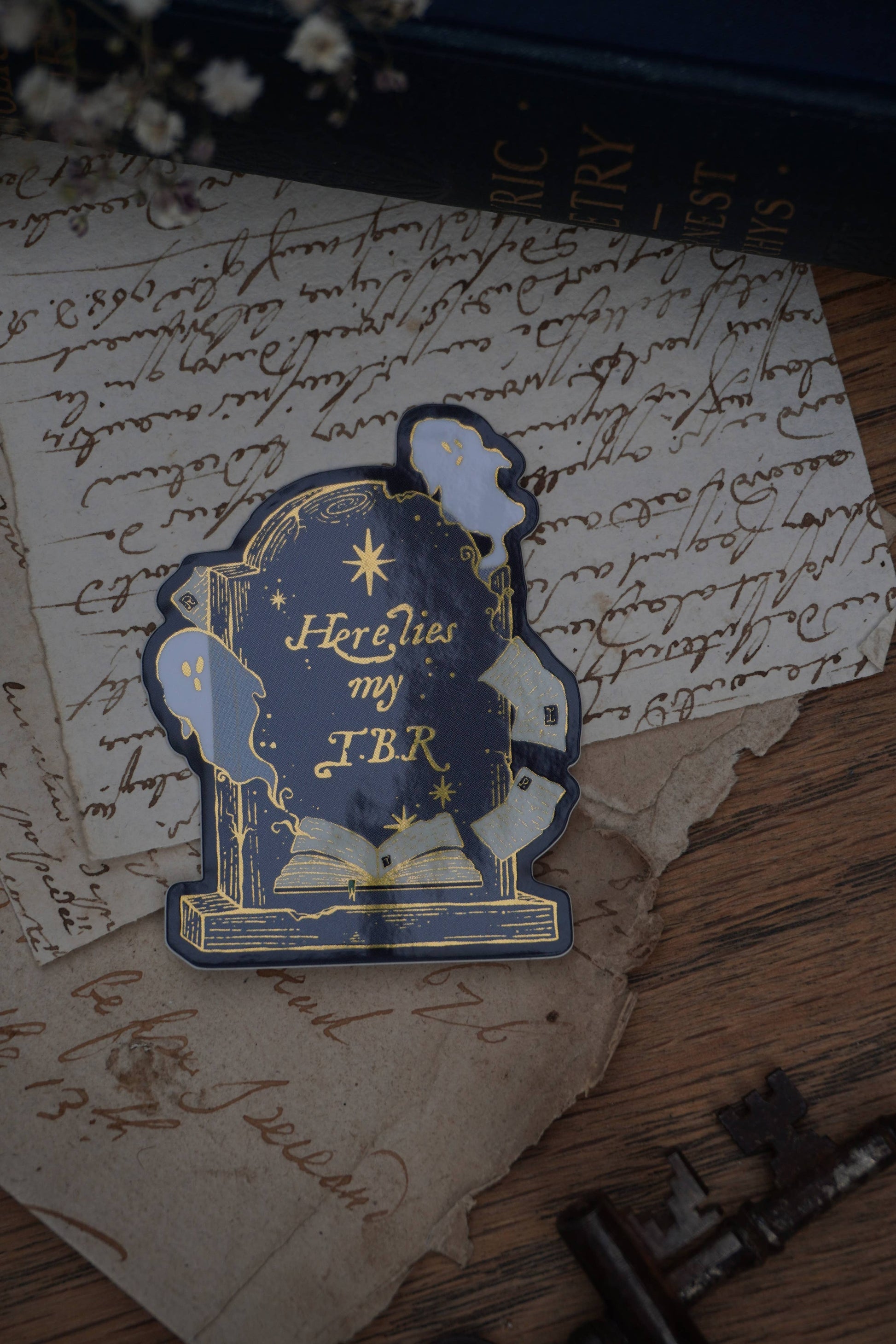 Here Lies My TBR Grave - Sticker