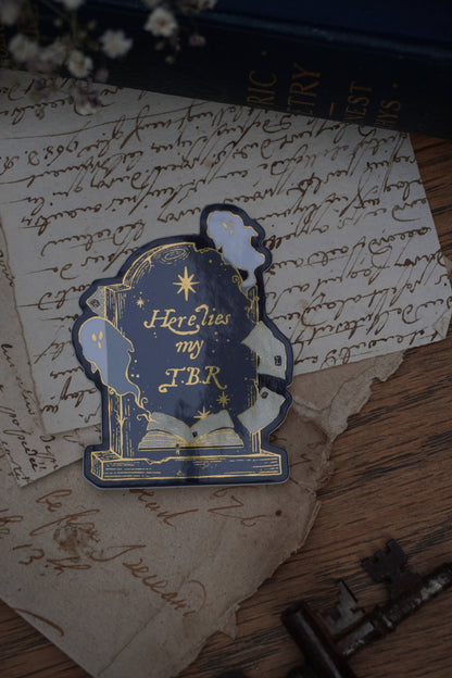 Here Lies My TBR Grave - Sticker