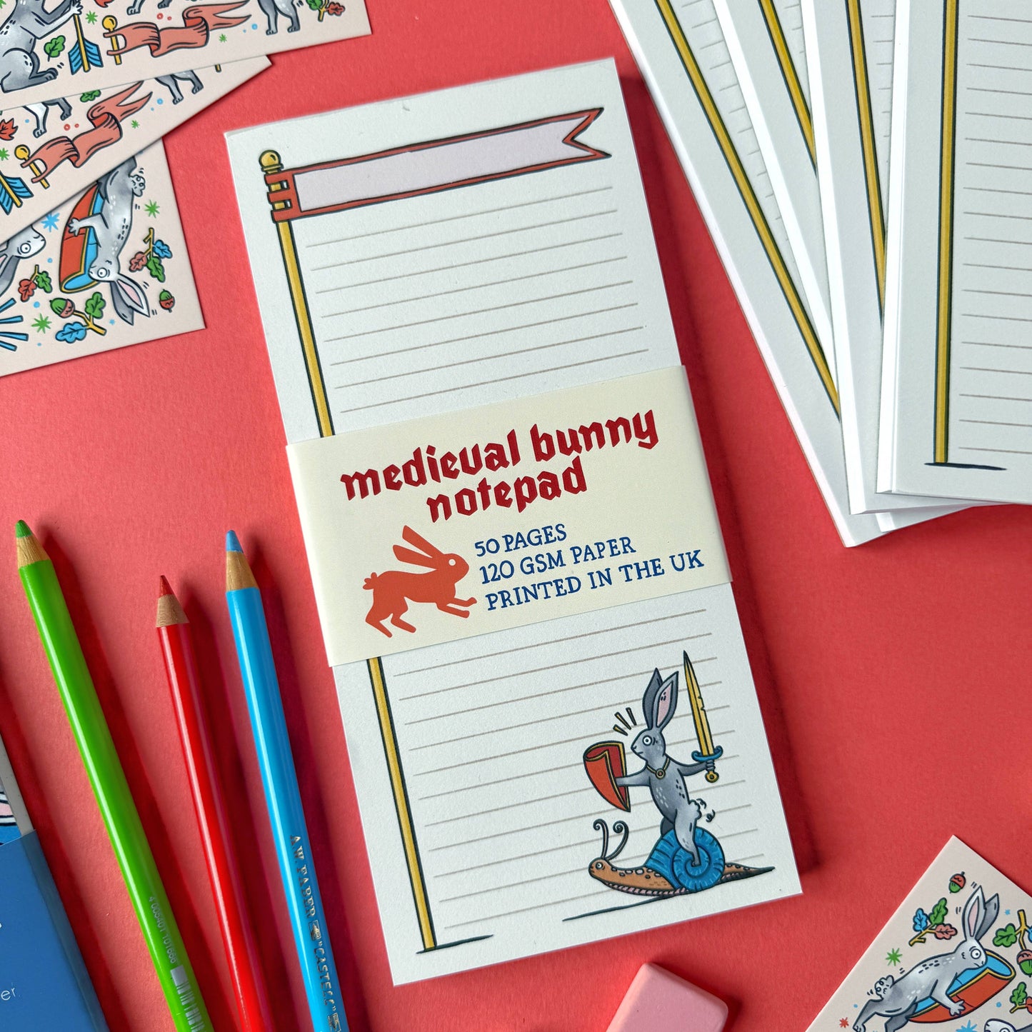 Duelling Bunnies Medieval - DL Notepad