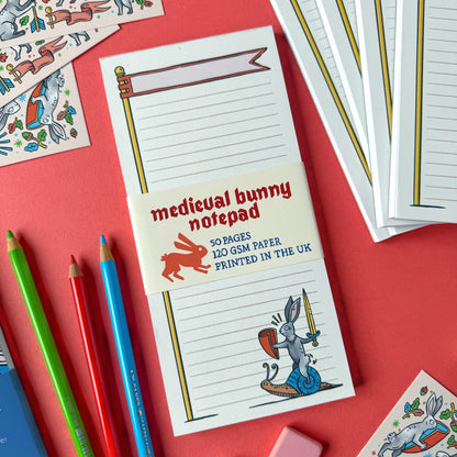 Duelling Bunnies Medieval - DL Notepad