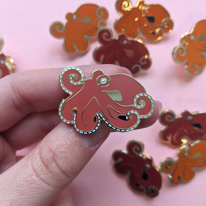 Octopus Pin Badge - Cephalopod Enamel Pin