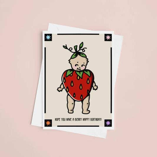 Strawberry Kewpie - A6 Card