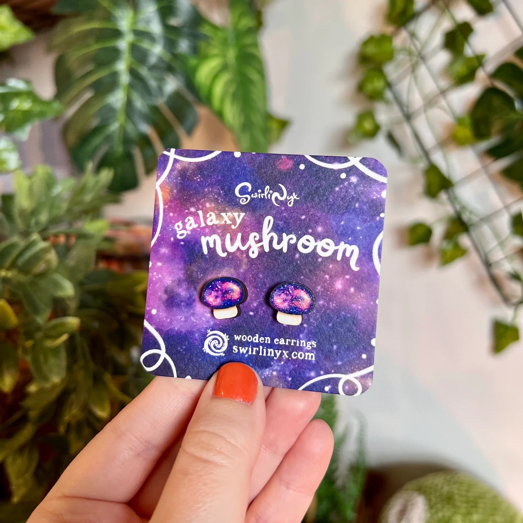 Galaxy Mushroom - Earrings