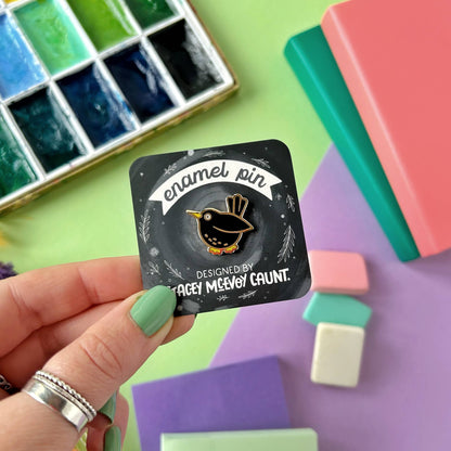 Mini Blackbird - Enamel Pin