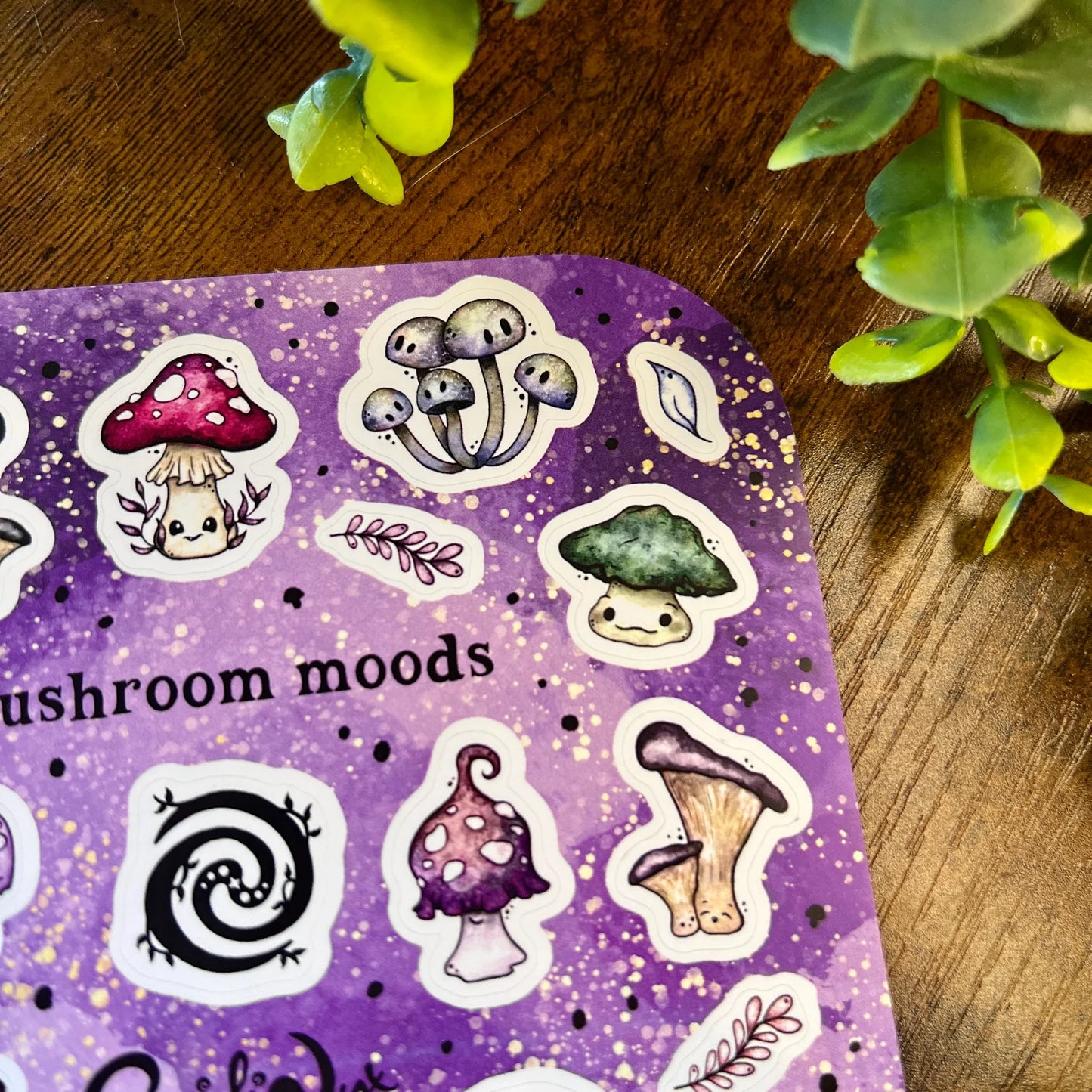 Mushroom Moods (Night) - Sticker Sheet