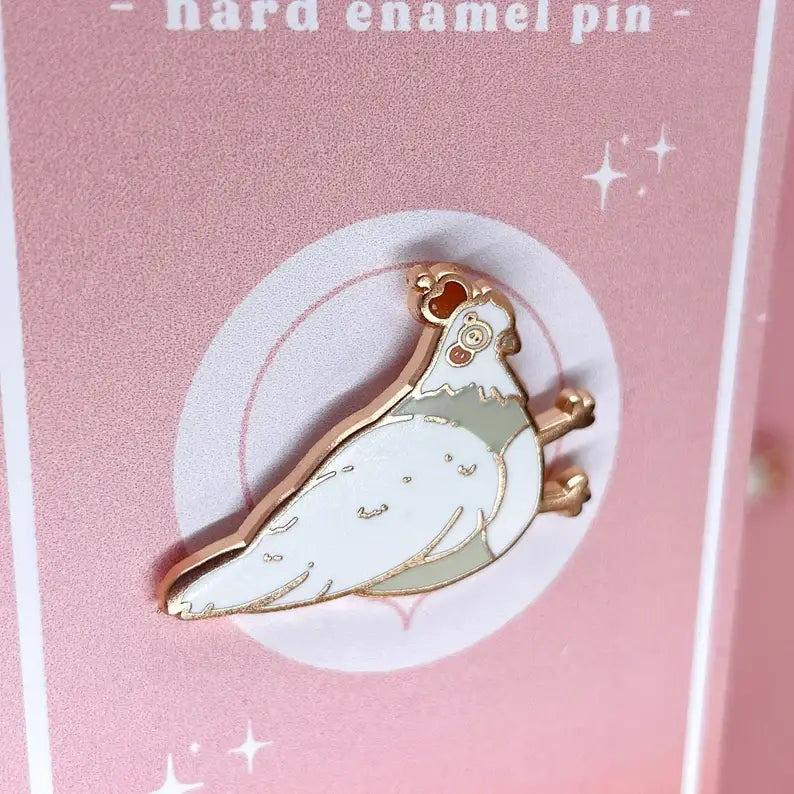 Cherry Bird Pigeon - Hard Enamel Pin