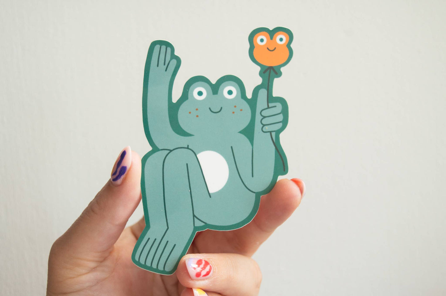 Frog Balloon - Sticker