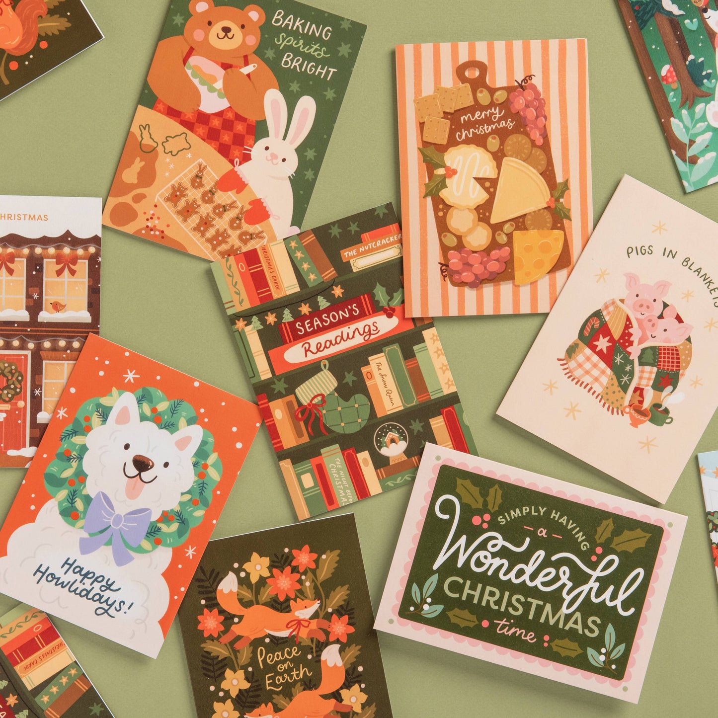 Bookshelf - A6 Christmas Card