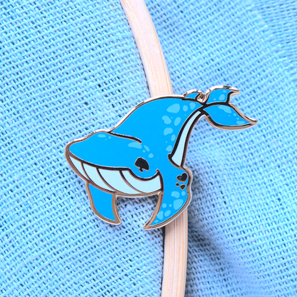 Cute Blue Whale Pup - Enamel Pin