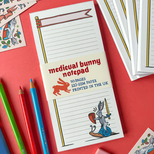 Duelling Bunnies Medieval - DL Notepad