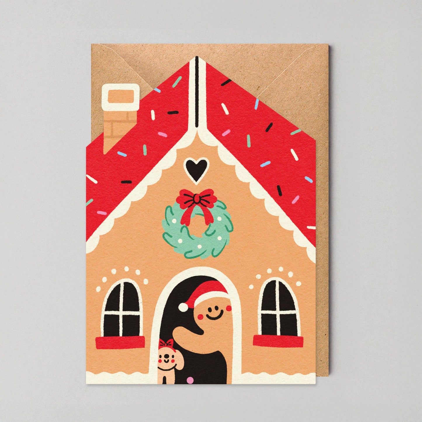 Gingerbread House - Die Cut Christmas Card
