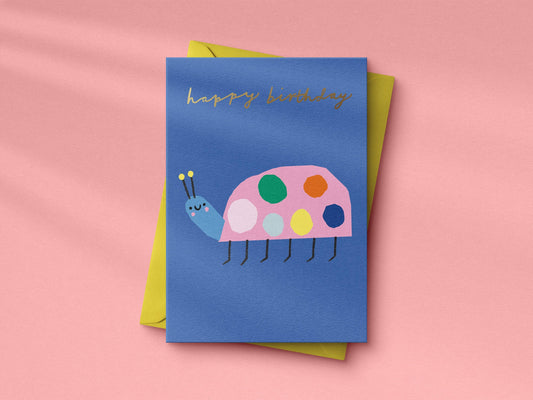 Ladybird Gold - A6 Card