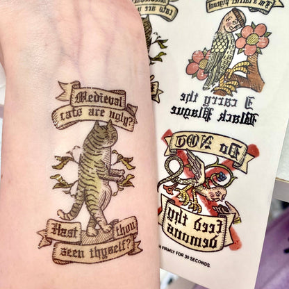 Medieval - Temporary Tattoo Sheet