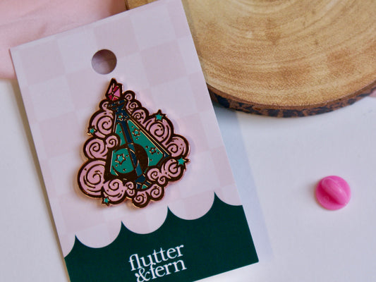 Bottled Moon Rose Gold - Enamel Pin