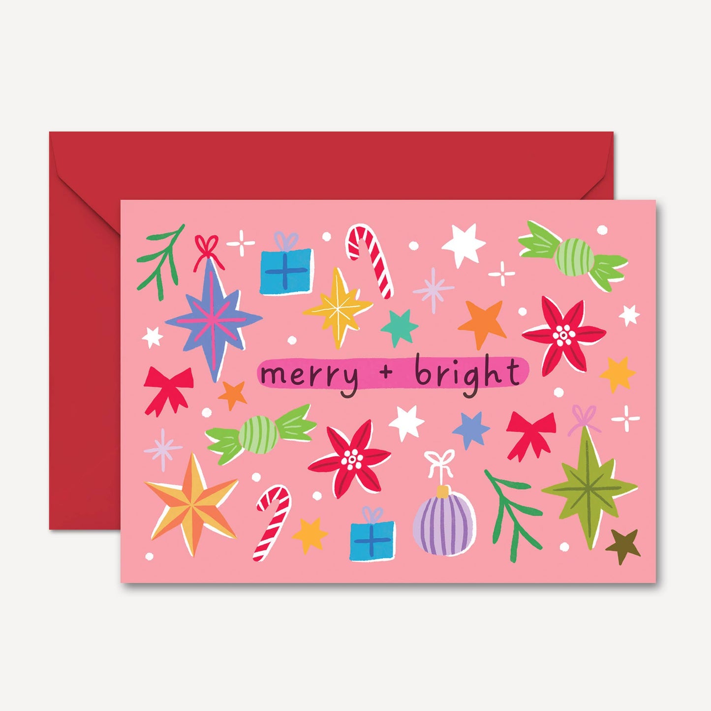 Merry and Bright - A6 Christmas Card