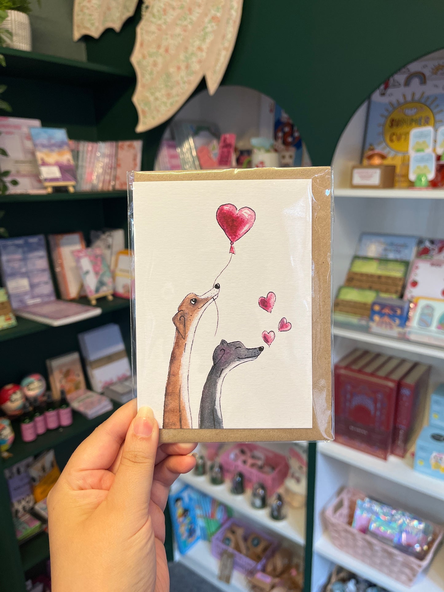 Whippet - Love Balloon - A6 Card