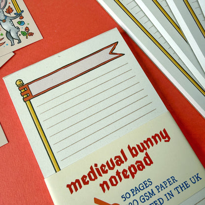 Duelling Bunnies Medieval - DL Notepad