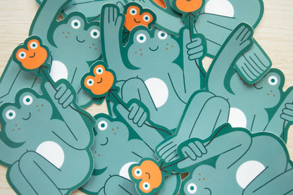 Frog Balloon - Sticker