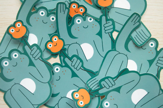 Frog Balloon - Sticker