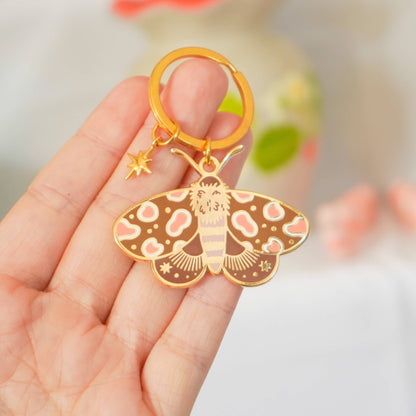 Moth - Enamel Keychain