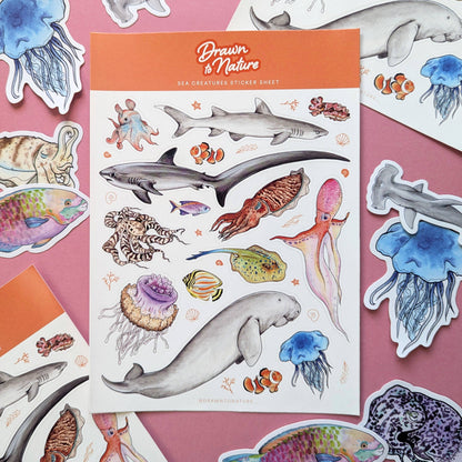 Sea Creatures - Sticker Sheet