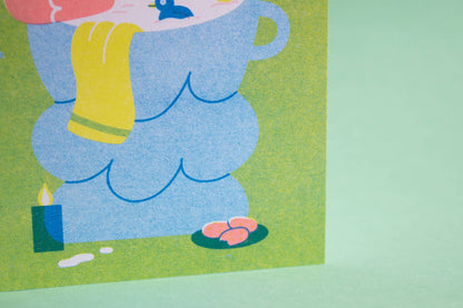 Gingerbread - Seasonal Risograph Card