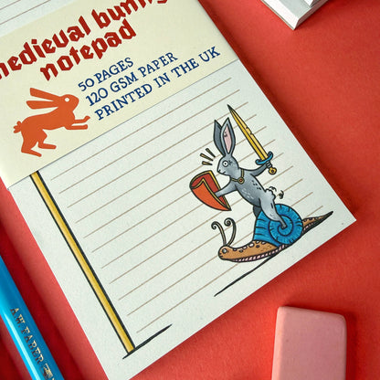 Duelling Bunnies Medieval - DL Notepad