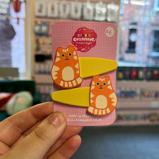 Ginger Cat - Hair Clips