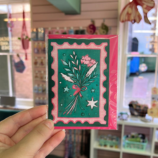 Dried Flower Stamp - A7 Card