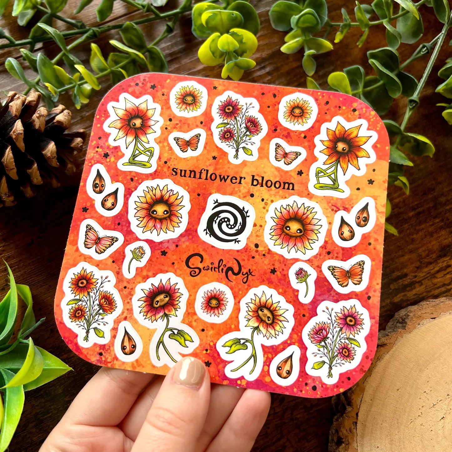 Sunflower Bloom Red - Sticker Sheet