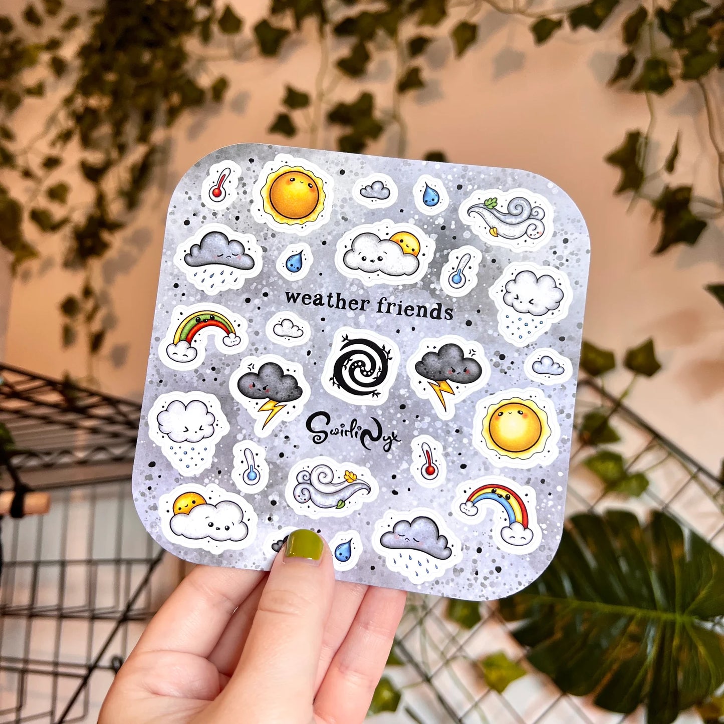 Weather Friends - Grey - Sticker Sheet