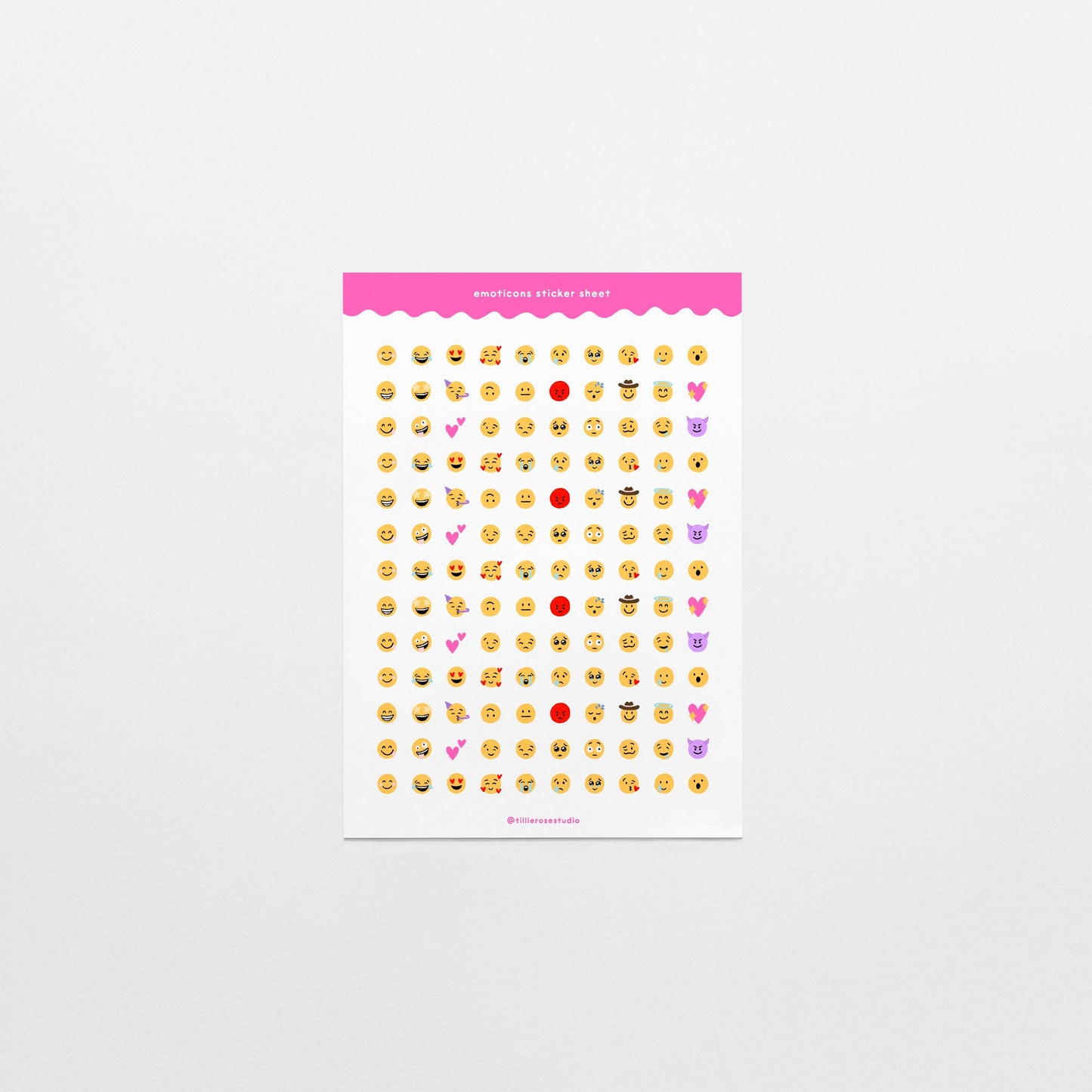 Emoticons - Sticker Sheet