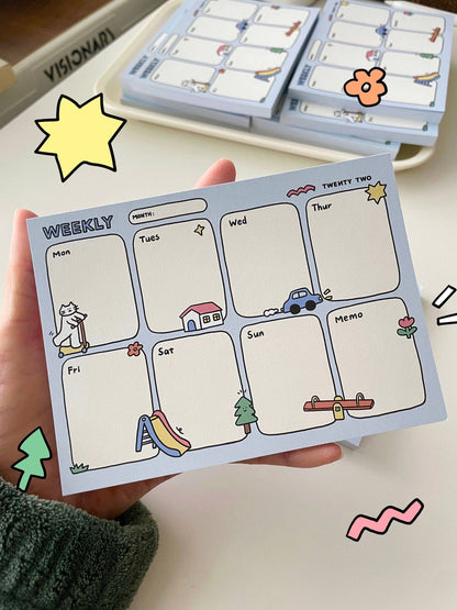 Twenty Two | Lovely Park Weekly Plan Note