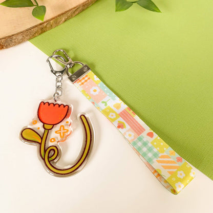 Spring Patchwork - Lanyard Keychain