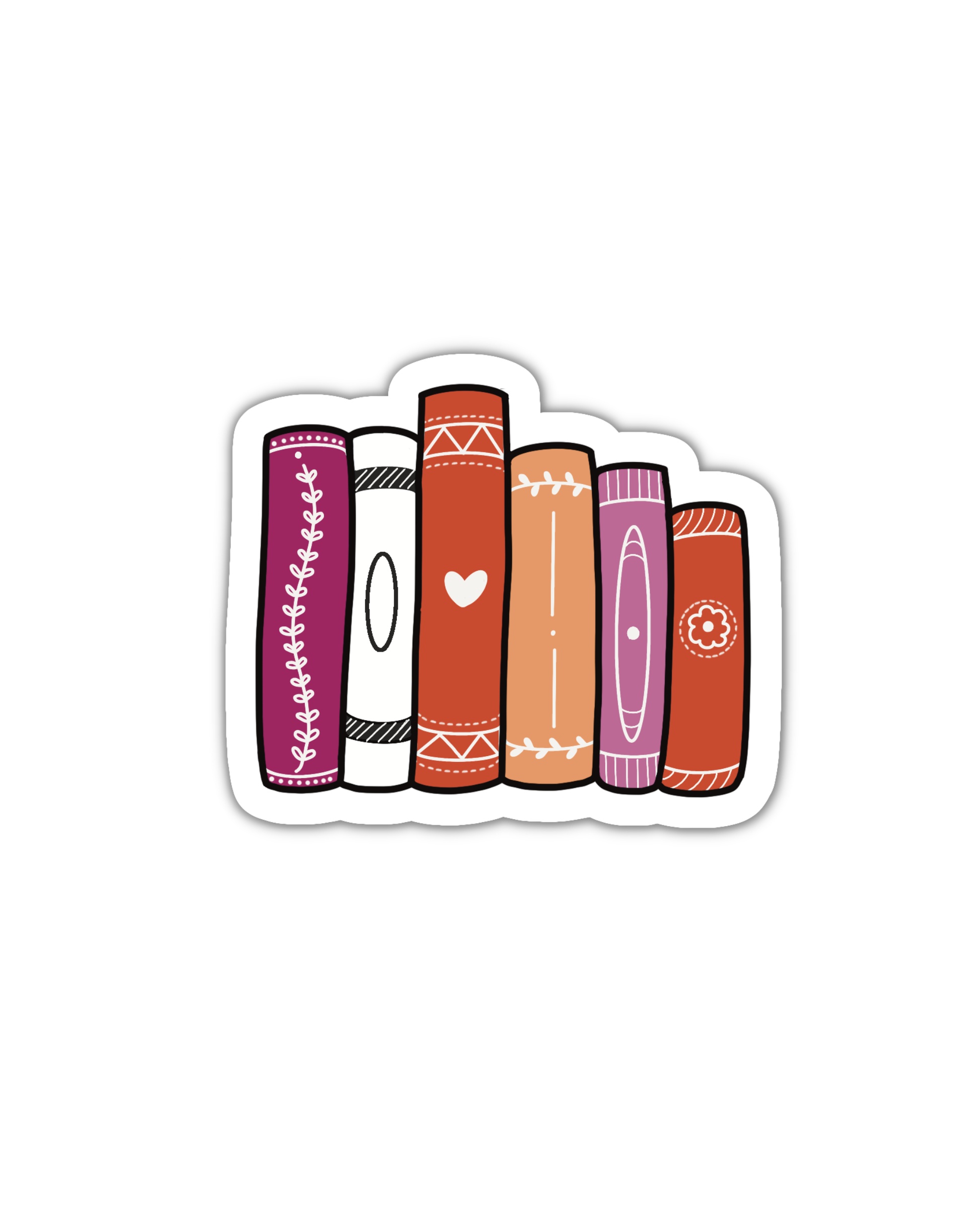 Lesbian Book Stack - Vinyl Sticker