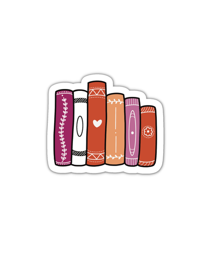 Lesbian Book Stack - Vinyl Sticker