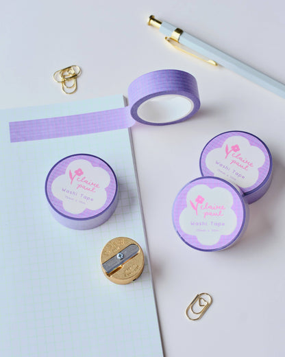 Purple Grid - Washi Tape